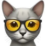 Cat with sunglasses sticker