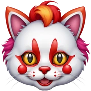 Cat as a clown sticker