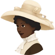 Bridgerton Inspired Emoji : Silhouette of a Lady in a Bonnet – A classic Regency-style lady, representing the elegance and mystery of the era. sticker