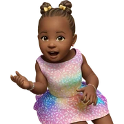 cute girl in elegant dress sticker