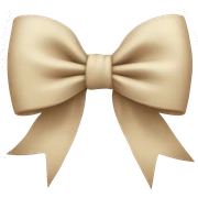 Beige bow sticker