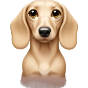 Cream dachshund sticker