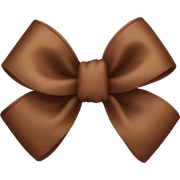 Brown bow sticker
