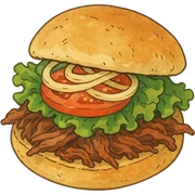 ghibli style Peruvian sandwich sticker