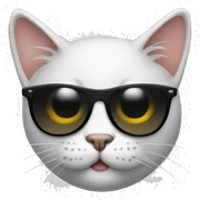 Cat with sunglasses sticker
