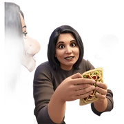 friends enjoying a lively dinner sticker