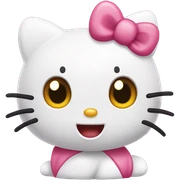 Hello kitty rolling eyes sticker
