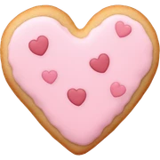 pale pink cookie heart sticker