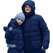 boys in winter hats outdoors sticker