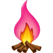Pink Camp Fire sticker
