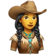 native american cowgirl sticker