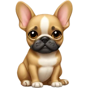 Fawn frenchie sitting sticker