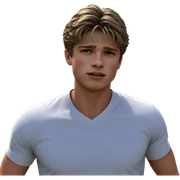 young man in white shirt sticker
