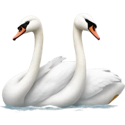 Swans with bow  sticker