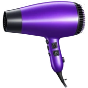 Realistic purple hair dryer isolated  sticker