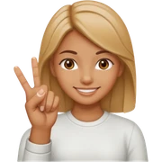Chica sacando el dedo de enmedio y sonriendo sticker