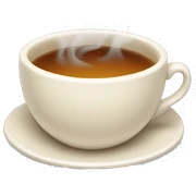 Milky steaming tea cup sticker