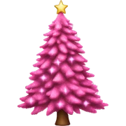 pink christmas tree sticker