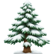 Snowy pine tree sticker