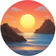 Sunset sticker