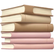 aesthetic book stack beige and light pink sticker