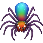 Rainbow spider sticker
