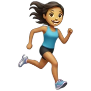 Girl running sticker