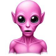 Pink alien sticker