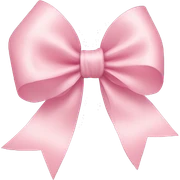 light pink ribbon bow sticker