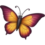 Wine butterfly sticker