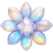 Opal crystal flower sticker