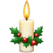 christmas candle sticker