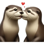 Otter sending a kiss sticker