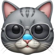 Cat with sunglasses sticker