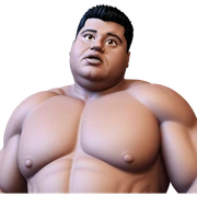 muscular man with black hair sticker