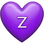 “Z” letter inside a Purple Heart sticker