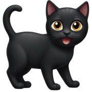 Black cat sticker