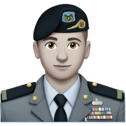 military uniformed boy portrait sticker