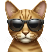 Cat with sunglasses sticker