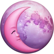 Light purple pink moon sticker