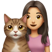 cat and girl sticker