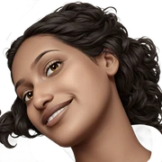 realistic portrait of girl sticker