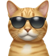 Cat with sunglasses sticker