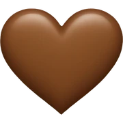 Brown Heart sticker