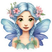 Watercolor fairy floral feminine  sticker