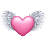 Pink heart with wings sticker