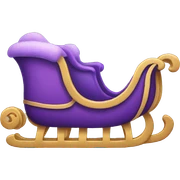 Purple sleigh sticker