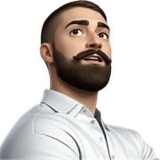 male portrait with beard sticker