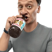drinking from a bottle sticker