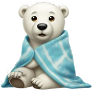 polar bear with blanket sticker